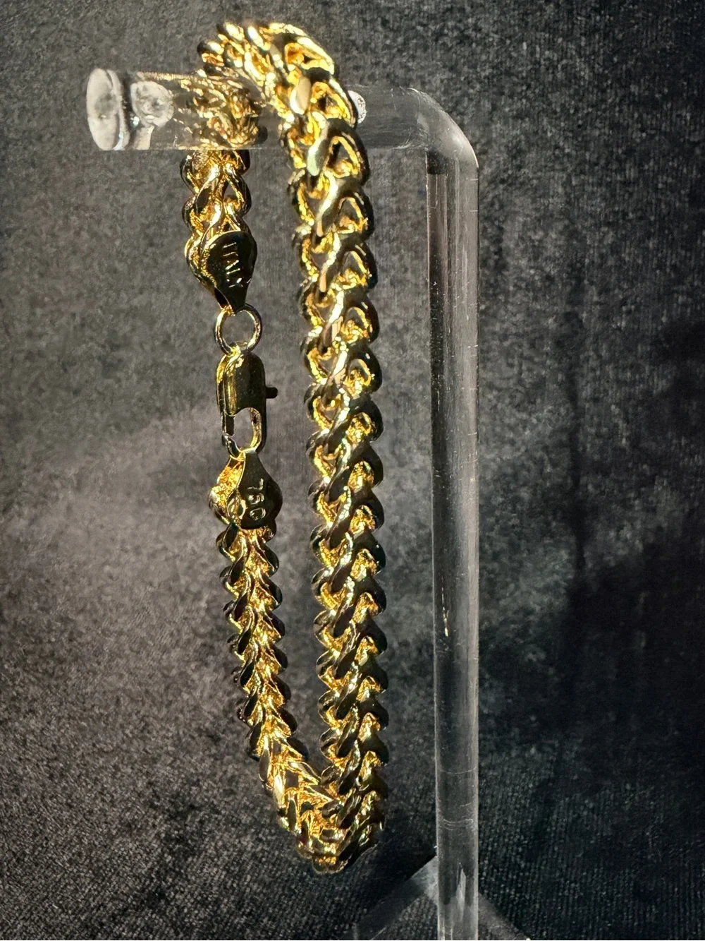 Franco 8in 6.5MM Italy 750 Stamped Gold filled bracelet. Must Have! Brand new